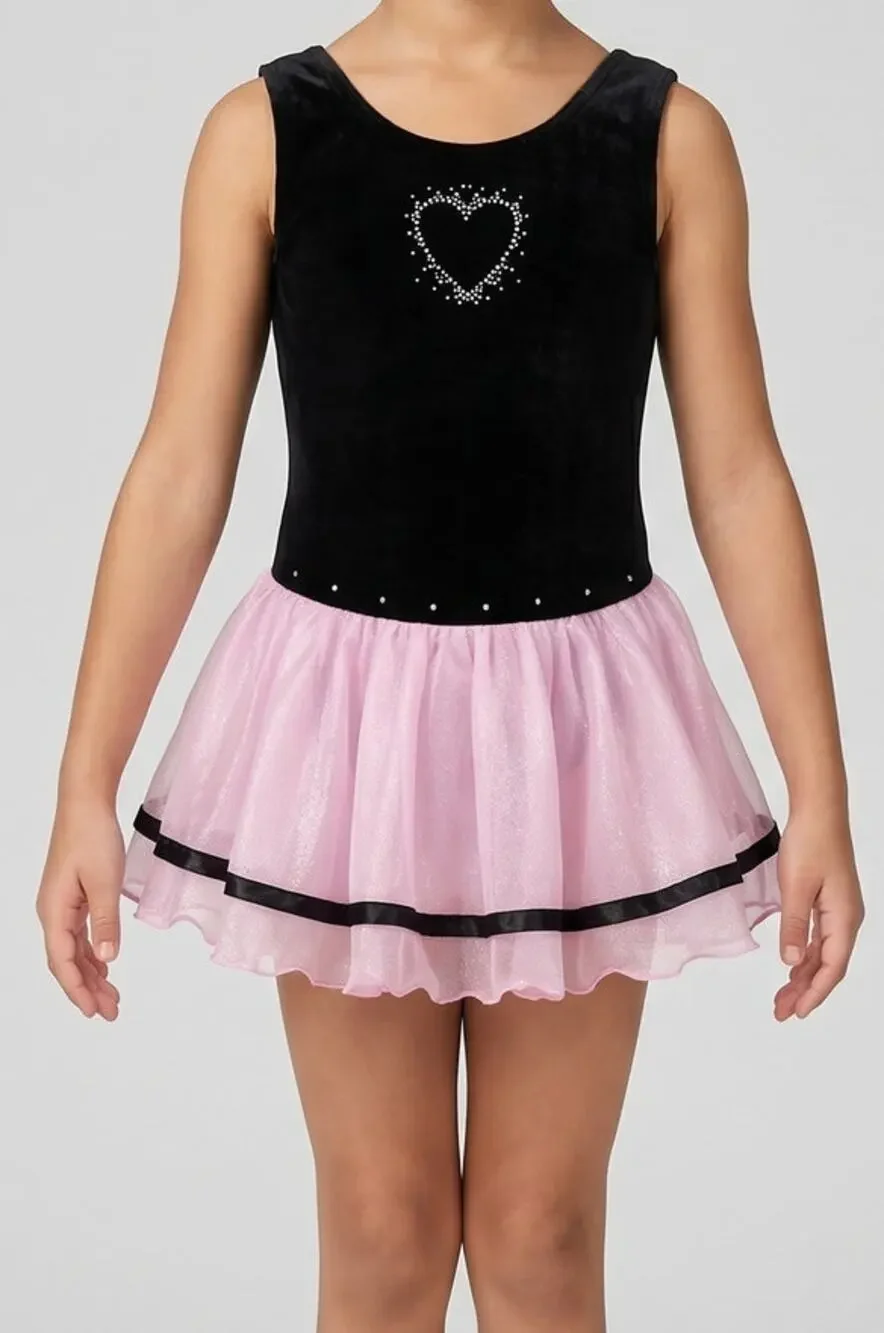 Jaques Moret Childrens Dance Leotard with Skirt Small 6/7